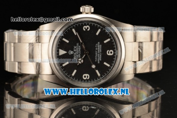 Rolex Explorer Tiffany & Co. Asia Auto with Steel Case Black Dial and Steel Bracelet - Click Image to Close