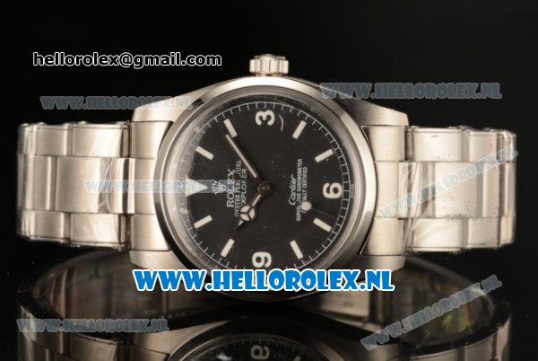 Rolex Explorer Cartier Asia Auto with Steel Case Black Dial and Steel Bracelet - Click Image to Close