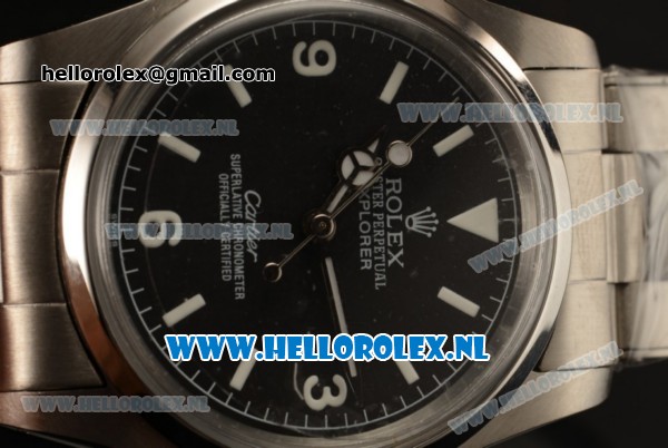 Rolex Explorer Cartier Asia Auto with Steel Case Black Dial and Steel Bracelet - Click Image to Close