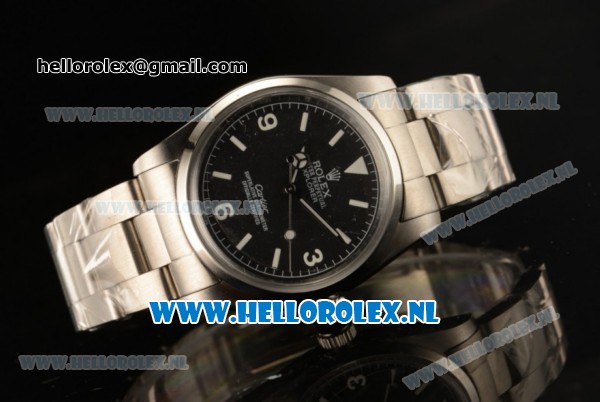 Rolex Explorer Cartier Steel Case Asia Auto with Black Dial and Steel Bracelet - Click Image to Close
