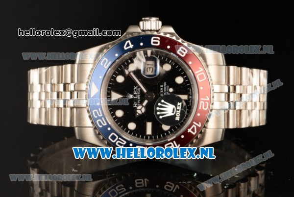 Rolex GMT-Master II 2836 Auto Steel Case with Black Dial and Steel Bracelet - Click Image to Close