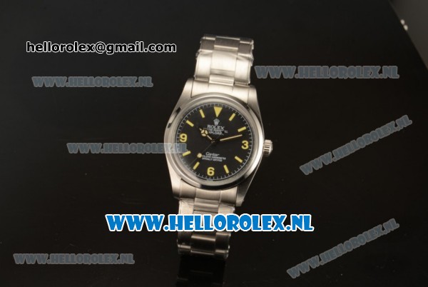 Rolex Explorer Cartier Asia Auto Steel Case with Black Dial and Steel Bracelet - Click Image to Close