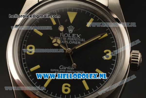 Rolex Explorer Cartier Asia Auto Steel Case with Black Dial and Steel Bracelet - Click Image to Close
