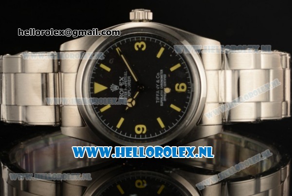 Rolex Explorer Tiffany & Co. Steel Case Asia Auto with Black Dial and Steel Bracelet - Click Image to Close