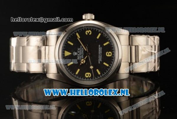 Rolex Explorer Steel Case Asia Auto with Black Dial and Steel Bracelet - Click Image to Close