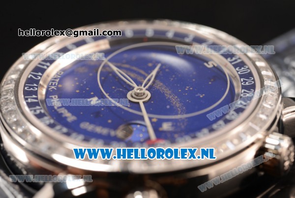 Patek Philippe Grand Complication Steel Case 9015 Auto with Blue Dial and Blue Leather Strap - Click Image to Close
