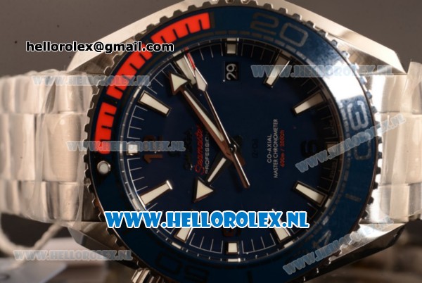 Omega Seamaster Planet Ocean Master 8900 Auto Steel Case with Blue Dial and Steel Bracelet (EF) - Click Image to Close