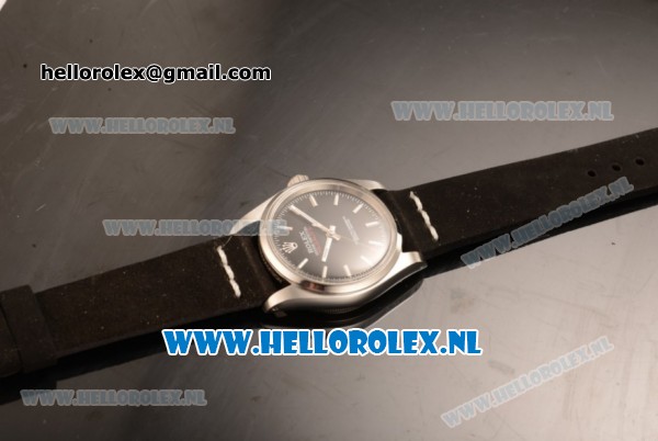 Rolex Milgauss Vintage Asia Auto Steel Case with Black Dial and Black Nylon Strap - Click Image to Close
