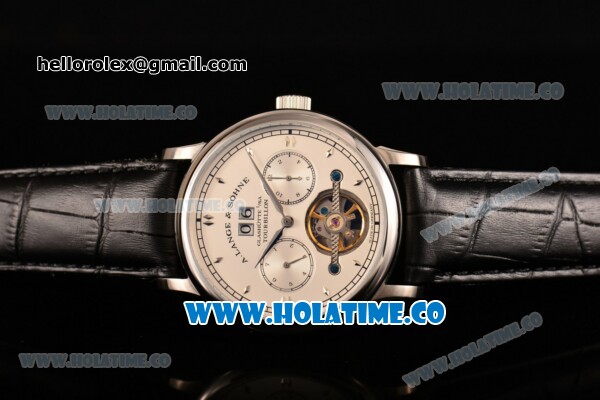 A.Lange&Sohne Tourbilon Pour Le Merite Asia Automatic Steel Case with White Dial and Silver Markers - Click Image to Close
