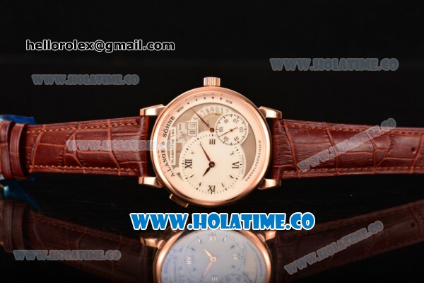 A.Lange&Sohne Grossen Lange 1 Asia Automatic Rose Gold Case with White/Grey Dial and Silver Markers - Click Image to Close