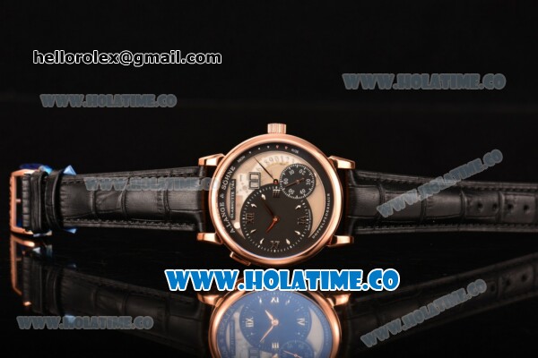 A.Lange&Sohne Grossen Lange 1 Asia Automatic Rose Gold Case with Black/Grey Dial and Silver Markers - Click Image to Close