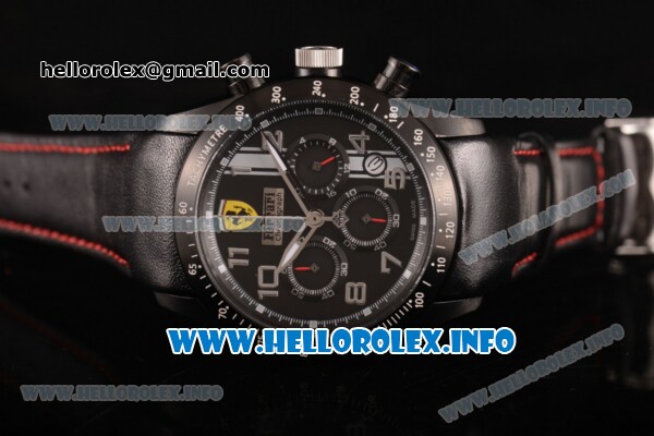 Scuderia Ferrari Chronograph Miyota OS20 Quartz PVD Case with Black Dial and Silver Arabic Numeral Markers - Click Image to Close