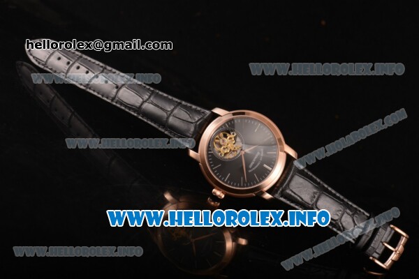 Audemars Piguet Jules Audemars Tourbillon Asia Automatic Rose Gold Case with Black Dial and Stick Markers - Click Image to Close