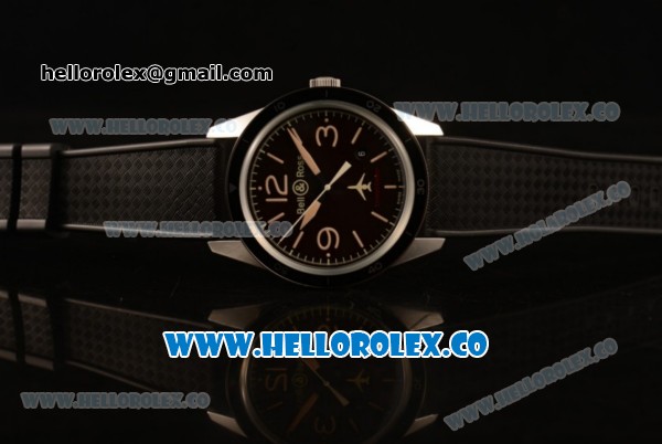 Bell&Ross BR 123 FALCON Miyota 9015 Automatic Steel Case with Brown Dial and Black Rubber Strap - Click Image to Close