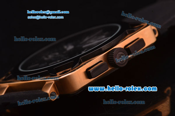 Bell & Ross BR 01-94 Chronograph Miyota Quartz Rose Gold Case with Black Dial and PVD Bezel - Click Image to Close