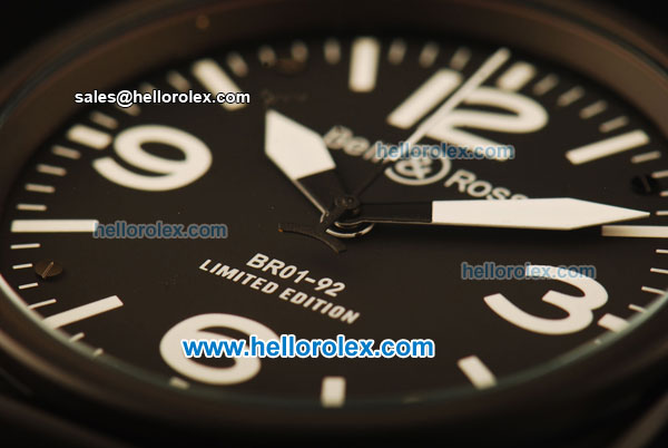 Bell & Ross BR 01-92 Automatic Movement PVD Case with Black Dial and White Marking - Click Image to Close
