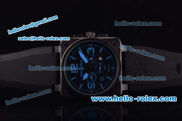 Bell & Ross BR 03-94 Quartz Movement PVD Case with Blue Dial and Marking - Click Image to Close