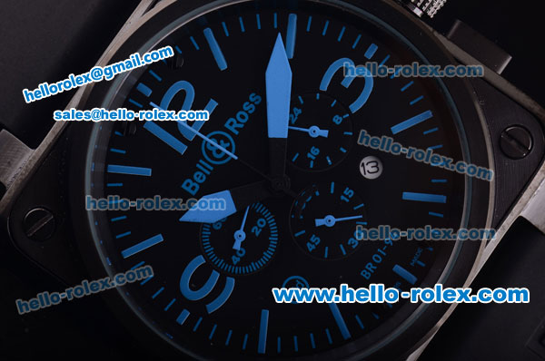 Bell & Ross BR 03-94 Quartz Movement PVD Case with Blue Dial and Marking - Click Image to Close