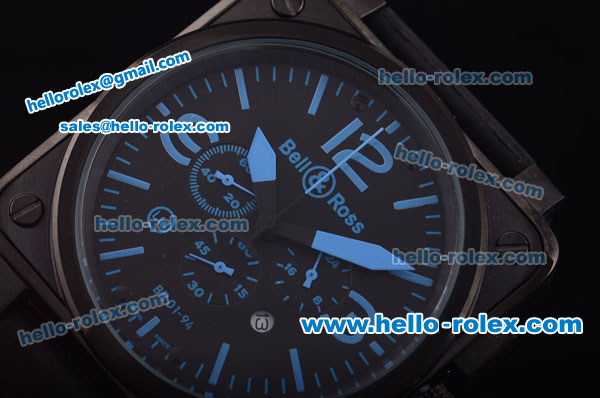 Bell & Ross BR 03-94 Quartz Movement PVD Case with Blue Dial and Marking - Click Image to Close