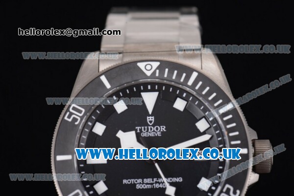 Tudor Pelagos Swiss ETA 2824 Automatic Full Titanium Case with Black Dial Dot Markers and Titanium Bracelet - 1:1 Original (ZF) - Click Image to Close