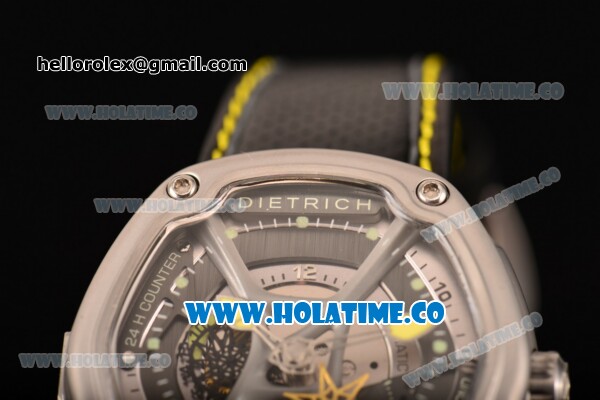 Dietrich OT-3 Miyota 82S7 Automatic Steel Case wtih Four layered Dial and Black Leather Strap - Yellow Hands - Click Image to Close