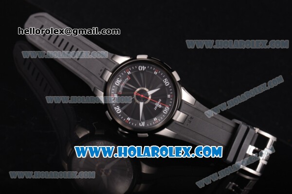 Perrelet Turbine XL Asia Automatic Steel Case with PVD Bezel and Black/Grey Rotating Dial - Click Image to Close