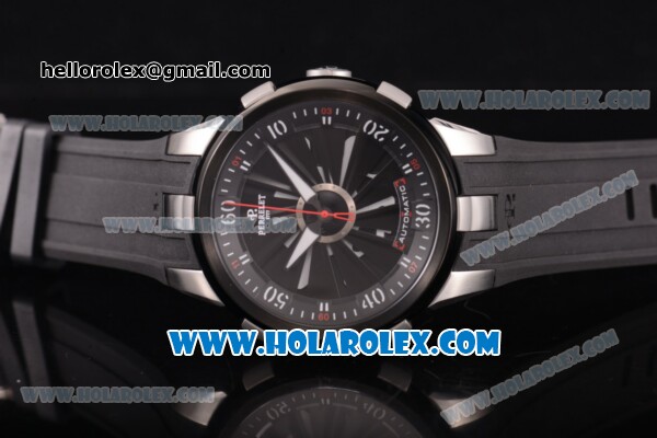 Perrelet Turbine XL Toxic Asia Automatic Steel Case with PVD Bezel and Black/White Rotating Dial - Click Image to Close