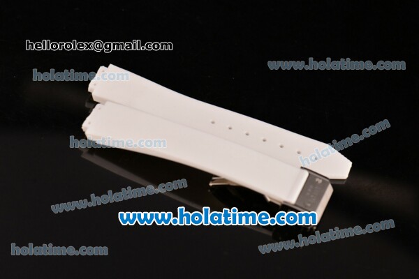 Hublot Quartz Ladies' White Rubber Strap - Click Image to Close