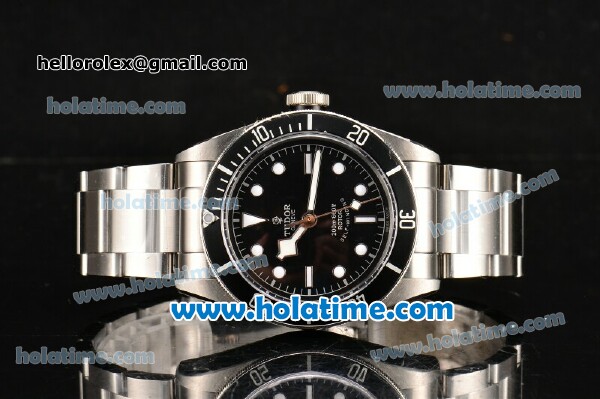 Tudor Heritage Black Bay Swiss ETA 2824 Automatic Steel Case/Bracelet with Black Dial and White Markers - 1:1 Original (ZF) - Click Image to Close