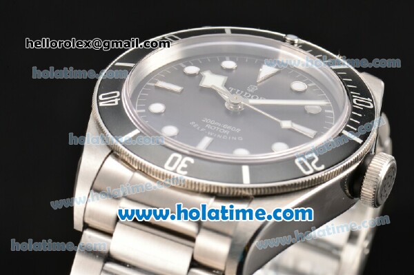 Tudor Heritage Black Bay Swiss ETA 2824 Automatic Steel Case/Bracelet with Black Dial and White Markers - 1:1 Original (ZF) - Click Image to Close