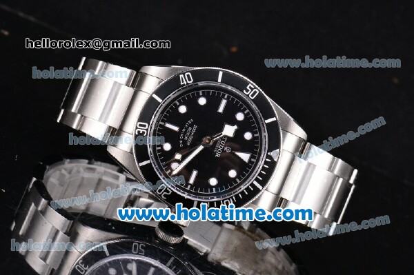 Tudor Heritage Black Bay Swiss ETA 2824 Automatic Steel Case/Bracelet with Black Dial and White Markers - 1:1 Original (ZF) - Click Image to Close