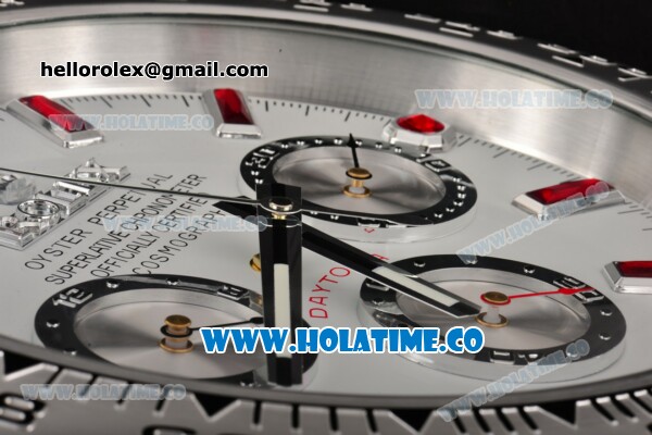 Rolex Daytona Swiss Quartz Steel Case with Red Markers White Dial Wall Clock - Click Image to Close