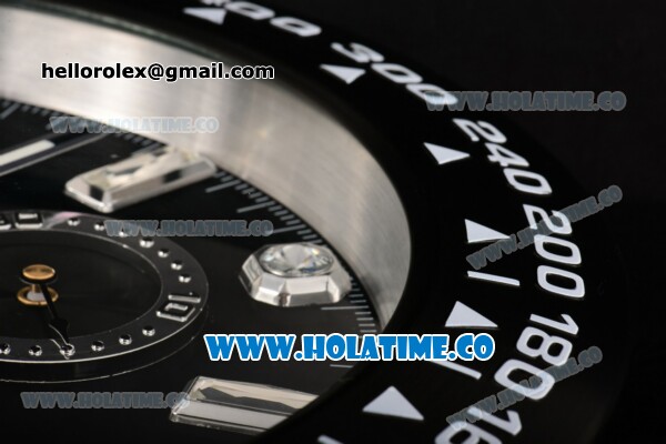 Rolex Daytona Swiss Quartz PVD Case with Black Dial Stick Markers Wall Clock - Click Image to Close