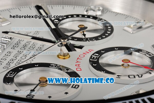 Rolex Daytona Swiss Quartz PVD Case with White Dial Wall Clock - Click Image to Close