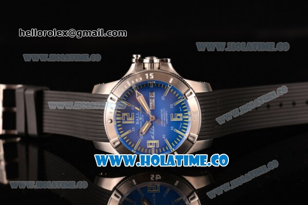 Ball Engineer Hydrocarbon Spacemaster Captain Poindexter Date-Day Miyota 8205 Automatic Steel Case with Blue Dial and Stick/Arabic Numeral Markers - Click Image to Close
