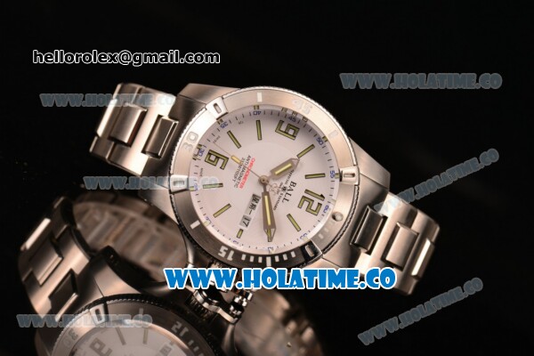 Ball Engineer Hydrocarbon Spacemaster Date-Day Miyota 8205 Automatic Steel Case with White Dial and Arabic Numeral/Stick Markers (YF) - Click Image to Close