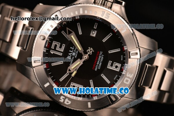 Ball Engineer Hydrocarbon Spacemaster Miyota 8215 Automatic Steel Case with Black Dial and White Arabic Numeral/Stick Markers (YF) - Click Image to Close