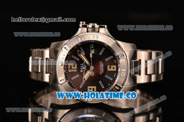 Ball Engineer Hydrocarbon Spacemaster Miyota 8215 Automatic Steel Case with Black Dial and Arabic Numeral/Blue Stick Markers (YF) - Click Image to Close