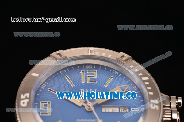 Ball Engineer Hydrocarbon Spacemaster Miyota 8205 Automatic Date-Day Steel Case with Blue Dial and Arabic Numeral/Stick Markers (YF) - Click Image to Close