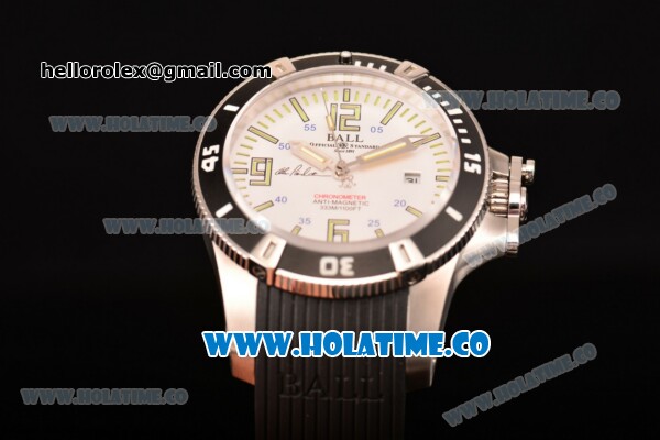 Ball Engineer Hydrocarbon Spacemaster Captain Poindexter Miyota 8215 Automatic Steel Case with Stick/Arabic Numeral Markers and White Dial - Click Image to Close