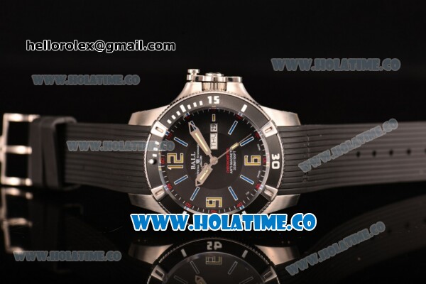 Ball Engineer Hydrocarbon Spacemaster Miyota 8205 Automatic Steel Case with Black Bezel Blue Markers and Black Dial - Click Image to Close