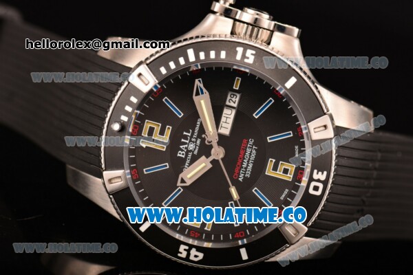 Ball Engineer Hydrocarbon Spacemaster Miyota 8205 Automatic Steel Case with Black Bezel Blue Markers and Black Dial - Click Image to Close