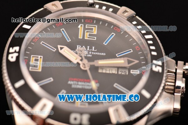 Ball Engineer Hydrocarbon Spacemaster Miyota 8205 Automatic Steel Case with Black Bezel Blue Markers and Black Dial - Click Image to Close