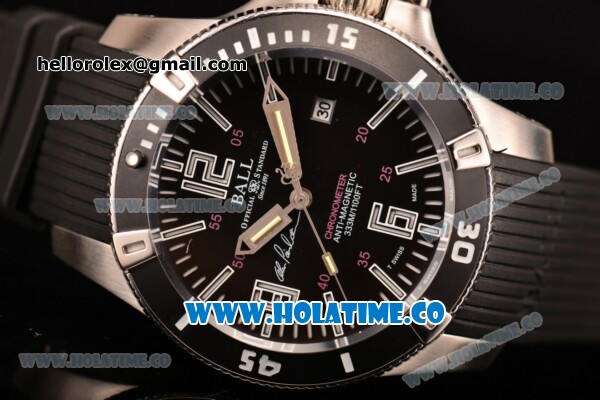 Ball Engineer Hydrocarbon Spacemaster Captain Poindexter Miyota 8215 Automatic Steel Case with Black Dial and White Markers - Click Image to Close