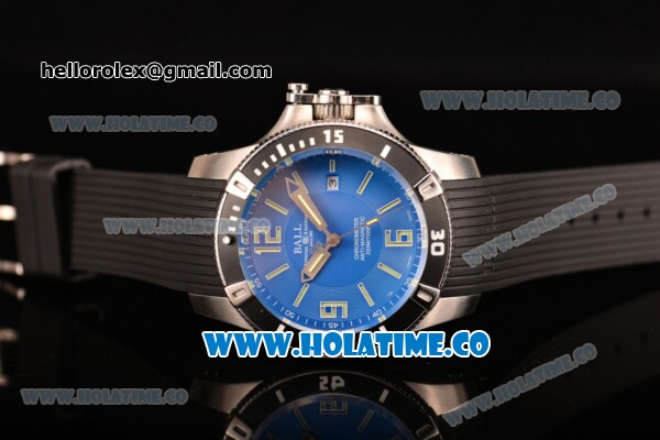 Ball Engineer Hydrocarbon Spacemaster Miyota 8215 Automatic Steel Case with Black Bezel Stick/Arabic Numeral Markers and Blue Dial - Click Image to Close