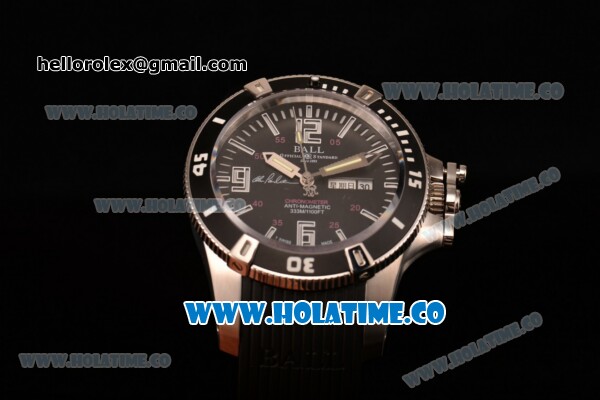 Ball Engineer Hydrocarbon Spacemaster Captain Poindexter Miyota 8205 Automatic Steel Case with Black Bezel and White Markers - Click Image to Close