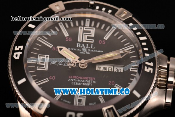 Ball Engineer Hydrocarbon Spacemaster Captain Poindexter Miyota 8205 Automatic Steel Case with Black Bezel and White Markers - Click Image to Close