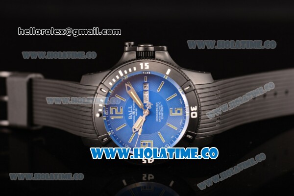 Ball Engineer Hydrocarbon Spacemaster Miyota 8205 Automatic PVD Case with Blue Dial and Stick/Arabic Numeral Markers - Click Image to Close