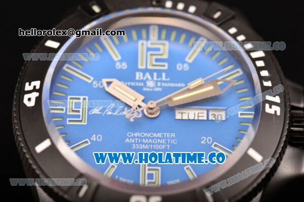 Ball Engineer Hydrocarbon Spacemaster Captain Poindexter Miyota 8205 Automatic PVD Case with Blue Dial and Stick/Arabic Numeral Markers - Click Image to Close