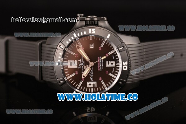 Ball Engineer Hydrocarbon Spacemaster Captain Poindexter Miyota 8215 Automatic PVD Case with Black Dial and Stick/Arabic Numeral Markers - Click Image to Close